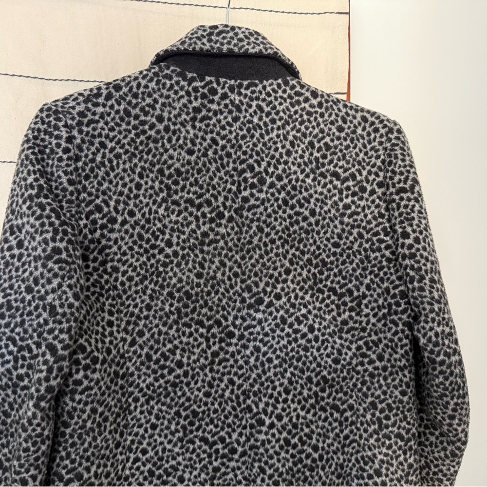 Maje Black and Gray Patterned Trench Coat - Picture 7 of 14